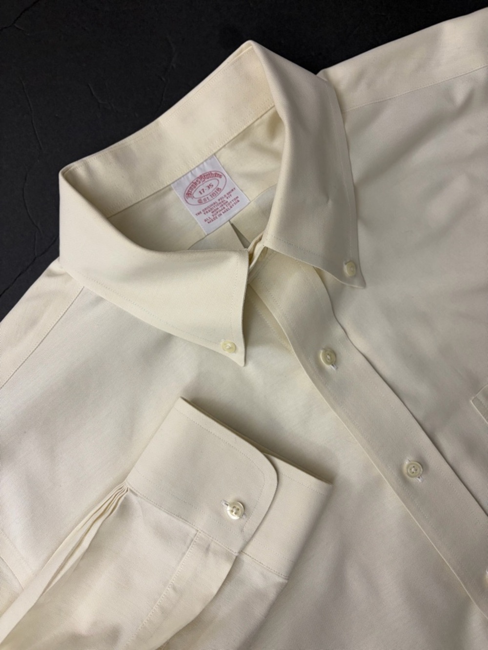 Brooks Brothers 17-35 The Original Polo Shirt Traditional Fit Non-Iron Supima